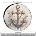 thumbnail image 2 of Old World Nautical Anchor Heavy Duty Spare Tire Cover Flower Anchor Waterproof Sun Protection for Camper Trailer Truck SUV Universal 12inch Fit for Jeep Trailer RV SUV Camper Vehicle, 2 of 8