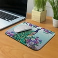 thumbnail image 5 of WIRESTER 8.66x7.08 in Rectangle Mouse Pad with Non-Slip Rubber Base for Computers, Laptop, Office & Home - Peacock Flowers, 5 of 5