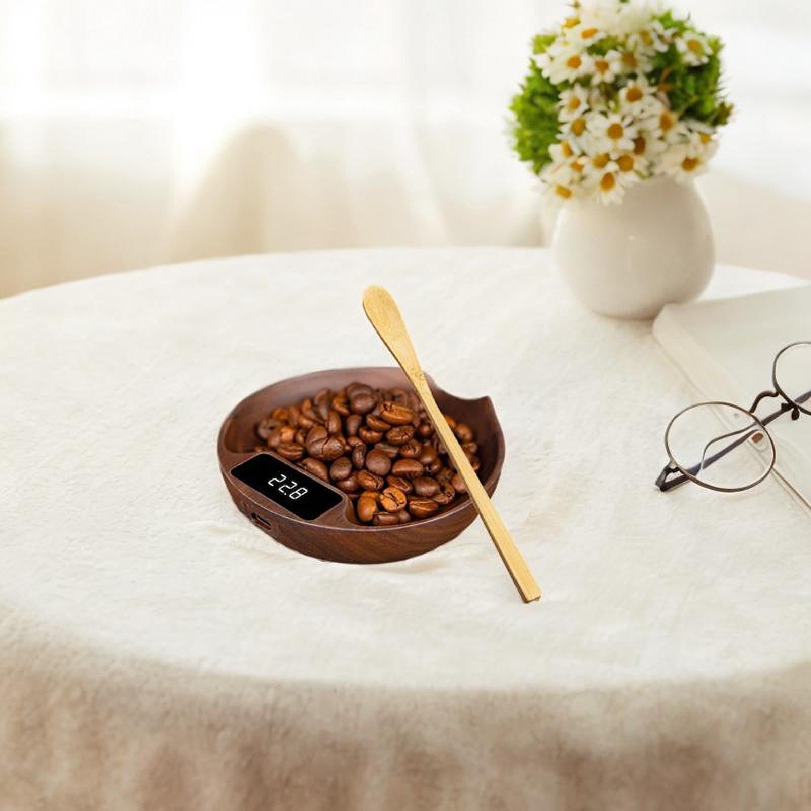 Tongina Electronic Coffee Scale Pour over Espresso Scale Display Coffee Beans Scale Electronic Food Scale for Baking Home Cooking Brown