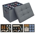 thumbnail image 1 of Organizador de zapatos Storage Ottoman Hoiwio con divisores ajustables, 1 of 9