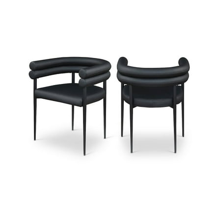 Meridian Furniture Lavina Black Vegan Leather Dining Chair (Set of 2)