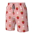 thumbnail image 6 of Uemuo Strawberries Pattern Men's Swim Trunks Hawaiian Beach Bathing Suit Swimsuits Beach Quick-Dry Shorts with Pockets-Large, 6 of 9