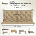thumbnail image 3 of Outsunny 3-Seater Outdoor Bench Swing Chair Replacement Cushions, 3 of 10