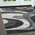 thumbnail image 2 of PowerSellerUSA Catalina Collection Contemporary Modern Abstract Area Rug 8' x 11' in Gray with Multi-Color Olefin Carpet, Soft Durable Fade-Resistant  Floor Rug for Living Room Bedroom, 2 of 6