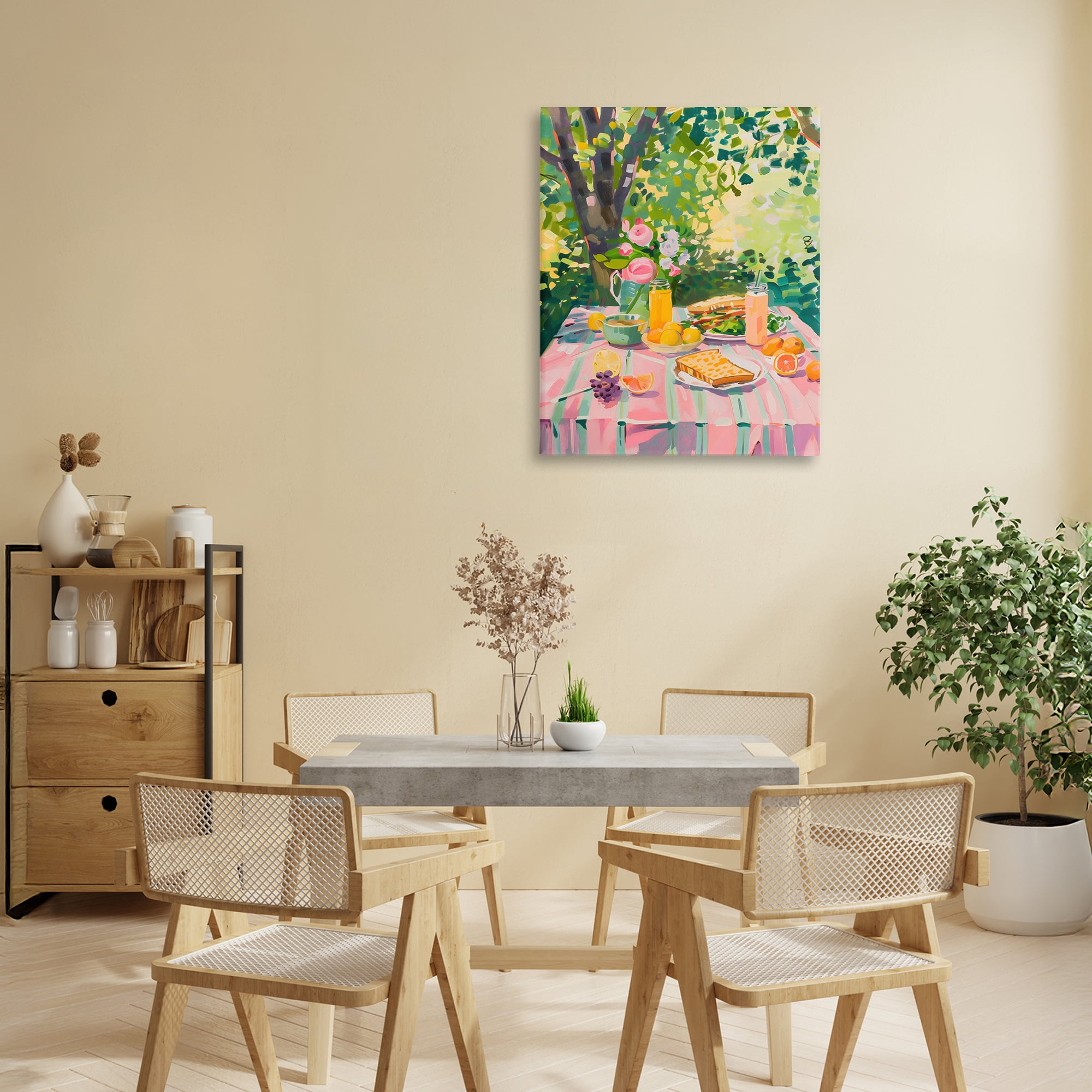 Stupell Industries Breakfast Picnic in Garden Canvas Wall Art, design by The Prints Vibe