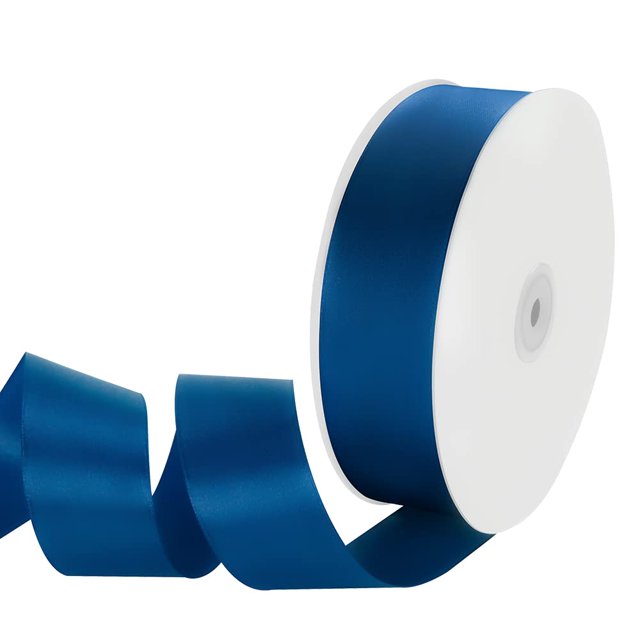 Cinta de satén Isaspire azul marino 3,8 cm x 91 m