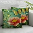 thumbnail image 3 of Shiartex  Flowers Pattern Decorative Soft Throw Pillow Case Cushion Covers 24x24in, 3 of 5