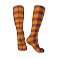 thumbnail image 4 of Haiem Fall Buffalo Plaid Socks, Funny Novelty Crazy Design Cotton Socks Sports Socks Knee High Socks For Men, Women,1Pairs - Gift For Working Friends, 4 of 9