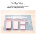 thumbnail image 2 of Greeniant Cajas Bento, vajilla de microondas de 3 capas, contenedor de almuerzo con calefacción con compartimentos, caja de almacenamiento de alimentos Kits de desorden para acampar Rosado Greeniant OD028441-01, 2 of 6