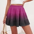 thumbnail image 5 of Plus Size Spring Women's Casual Elegant Solid Color A-Line Short Skirt Ladies Ruffled Hem Elastic Waistband A-Line Skirts Women's clothing, 5 of 7