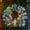 Blue Lamp Wreath, variant on Christmas Diamond Painting Wreath Kit with LED String Lights, Pearl Diamond Art Kit for Adults, DIY Acrylic Christmas Wreath for Door Wall Decor