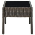 thumbnail image 2 of vidaXL Table de Jardin Marron 75x40x37 cm Rotin Synthétique, 2 of 4