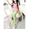 thumbnail image 4 of Spring Summer Kids Girls Printed Leggings Children Milk Silk Stretchy Footless Leggings Ankle Length, 4 of 8
