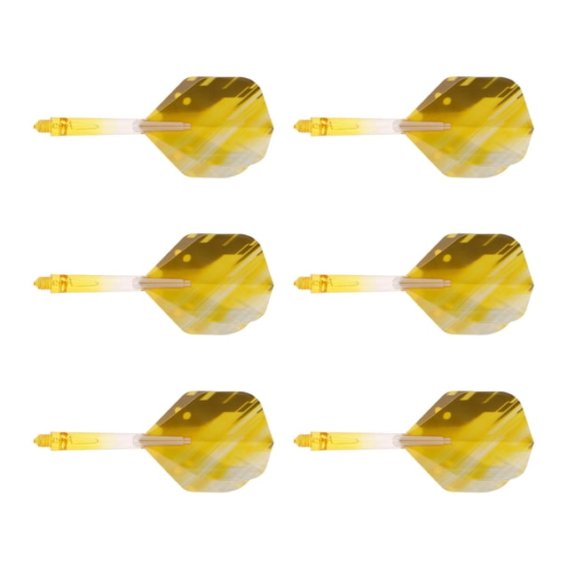 10 unids / pack 2BA colas de de dardo de hilo con vástagos de eje de Amarillo Sunnimix Dart Shafts con Vuelos