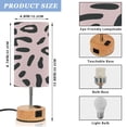 thumbnail image 2 of Touch Control Table Lamp with LED Bulb Bedside Lamp for Bedroom Living Room Creamy Pink Leopard Print, 2 of 8
