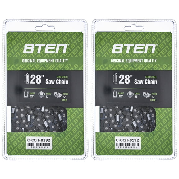 Semi Chisel Chainsaw Chain 28 inch .050 3/8 92DL for McCulloch 2 Pack 810-CCC2314H