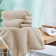 thumbnail image 5 of Toallas de baño de microfibra | Terciopelo coral de doble cara sin pelusas | Toallitas suaves y absorbentes para adultos para spa en casa o salón | Paquete de 5 | Gris Amarillo Marrón | 34x76 cm, 5 of 8