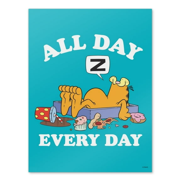 Garfield All Day Every Day Wall Art Picture Paper Poster Décor Home Decoration