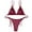 Red, variant on Huowey Women Bandeau Bandage Bikini Set Push Up Brazilian Swimwear Beachwear Swimsuit Sexy Bikiniwear Brazilian Beachwear Honeymoon Cruise Trendy Wear