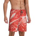 thumbnail image 2 of Fotbe Beef Steaks Pajama Shorts for Men, Men's Pajama Bottoms, Sleepwear,Short Pajama Pants-Small, 2 of 9