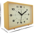 thumbnail image 5 of Analog Alarm Clock, 6 inch Silent Non Ticking Small Clock with Night Light, Battery Operated Simply Design for Bedroom, Bedside, Living Room, Room Decor, Desk, Table (Yellow), 5 of 9