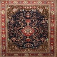 thumbnail image 1 of Ahgly Company Indoor Square Traditional Orange Salmon Pink Persian Area Rugs, 3' Square, 1 of 6