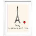 thumbnail image 2 of Art.com Paris Travel Poster With Eiffel Tower Art Print by Jan Weiss, White Frame Wall Art, 17" x 21", 2 of 5