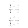 thumbnail image 2 of jesticaly Multi-Functional Skirt Hanger 4 Tier Pants Holder Clip Steel Adjustable Space Saving Trousers Hanging Rack Clothes Storage Rack 2Set, 2 of 6