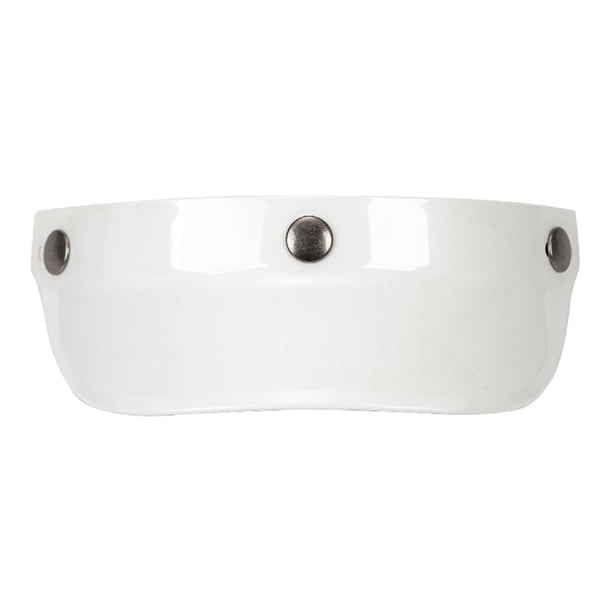 1 protector de visera para casco abierto, estilo retro, para motocicleta. Blanco3