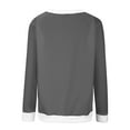 thumbnail image 4 of Bcresic Women's Crewneck Sweatshirt Color Block Pullover Tops Ribbed Sweatshirts Casual Dropped Shoulder Long Sleeve Jumper Fall Fashion Clothes,A01-Dark Gray,Medium, 4 of 5