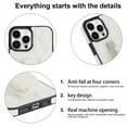 thumbnail image 6 of Jiahe Cover for iPhone 12 Pro Max, Slim Soft with Adjustable Wristband Kickstand Case,Anti-Scratch Rugged Shockproof PU Leather Cover Protective Cover, white, 6 of 8