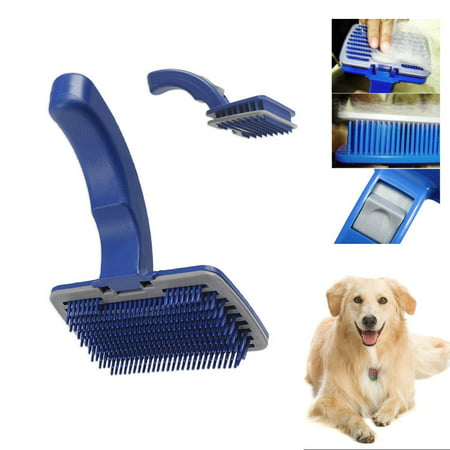 Pet Dog Cat Grooming Self Cleaning Slicker Brush Comb Shedding Tool Hair (Best Way To Clean Dog Hair)