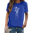thumbnail image 2 of Pompotops T-shirt à Manches Courtes Imprimé Mode pour Femmes Blouse Décontractée Ample en Solde, 2 of 7
