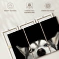 thumbnail image 6 of Elephant Stock Peeking Siberian Husky Wall Art - Horizontal Multi Panel Canvas - Dining Room Wall Decor - Animal Multi Panel - Black And White Decor - 45" x 28", 6 of 8