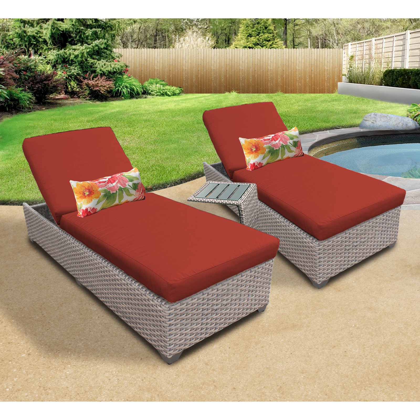 Monterey Patio Furniture Wicker Chaise Lounge - image 4 of 7