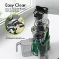 thumbnail image 5 of SiFENE Cold Press Juicer Machine, 200W Masticating Juicer with Wide Feed Chute, 7-Piece Set, Easy to Clean, High Juice Yield, Quiet Operation, Slow Juicer for Fruits & Vegetables, Green, 5 of 9
