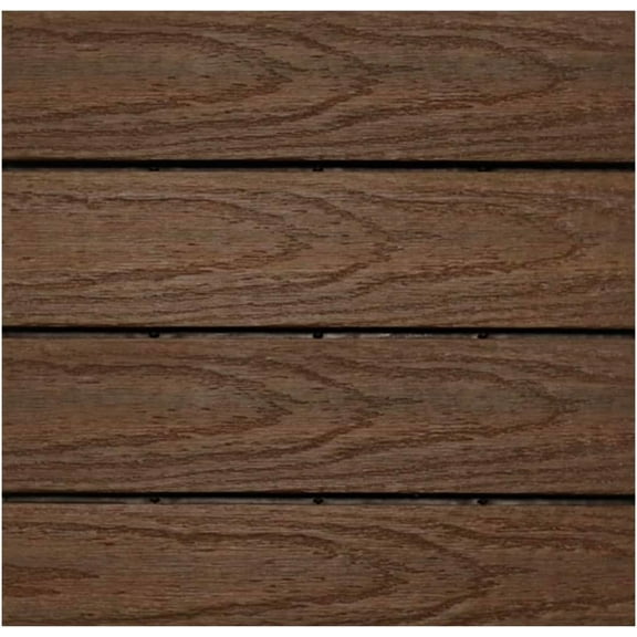 UltraShield Naturale 1 ft. x 1 ft. Quick Deck Outdoor Composite Deck Tile Sample (Brazilian Ipe)