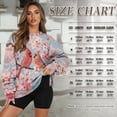thumbnail image 5 of Xoenoiee Cardinal Cherry Blossom Print Sweatshirt for Women Long Sleeve Crewneck Sweatshirt Women Causal Loose Fit Pullover Tunic Top Fall Clothes Shirts, Size S, 5 of 7