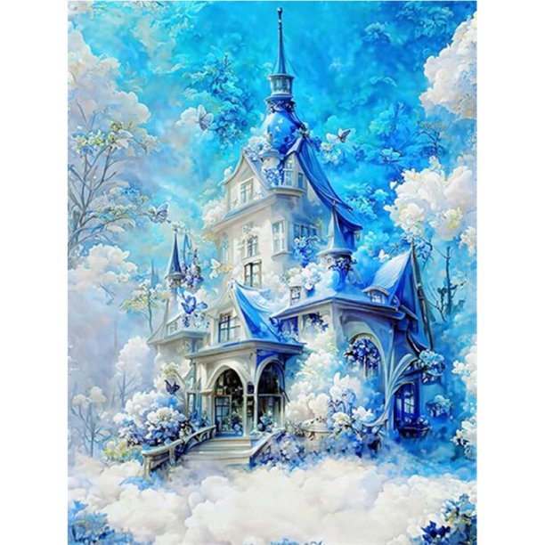 Diamond Painting 5D DIY Kit de castillo de taladro redondo completo Arte Decoración del hogar (QQ284) FLhrweasw Nuevo