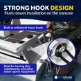 thumbnail image 4 of Five Oceans Heavy-Duty Ski Tow Hook - Boat Tow Hook, Marine Polished Premium-Quality 316 Stainless Steel Transom Mount Ski Tow Hook - Flush Mount Water-Ski Rope Hook - FO4799, 4 of 8