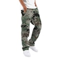 thumbnail image 4 of Mens Camouflage Cargo Pants with Multiple Pockets Stretch Elastic Waist for Outdoor Work Hiking And Tactical Casual Style Khaki M, 4 of 5