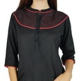 thumbnail image 6 of Bimba Women Kurta Kurti 3/4 Sleeve With Pockets Casual Tunic Indian Blouse, 6 of 8