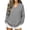Gray, variant on Aezemi V Neck Pullover Shirts Womens Fashion Long Sleeve Dressy Comfy Home Blouses Winter Fall Outdoor Workout Trendy Flowy Tees XL