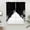Black White, variant on White Dandelion Swag Valances for Windows, Kitchen Window Curtains Over Sink, Spring Flowers Botanical Vintage Black Window Treatment Curtains for Living Room/Bedroom Curtains 2 Panel Sets 36"x45"