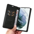 thumbnail image 5 of Decase Samsung Galaxy S21 Plus Wallet Case, Premium Leather Kickstand Durable Magnetic Clase Folio with Credit Card Holder Slots Shockproof Cover For Samsung Galaxy S21 Plus, Black, 5 of 10