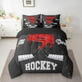 thumbnail image 2 of Castle Fairy Boys Girls Ice Hockey Print Twin Bedding Sets 7-Piece,Sport Theme Bedding Comforter Set Microfiber,Ball Gamer Breathable Sheet Sets,Ultra Soft Home Decor,Reversible, 2 of 8