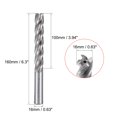 thumbnail image 3 of Unique Bargains High Speed Steel HSS-AL 4 Flute Straight End Mill Cutter CNC Router Bits, 16 x 16 x 100mm, 3 of 4