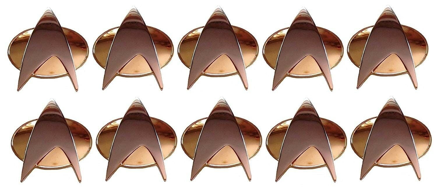 Star Trek Communicator Full Size Pins and Pip Set of 9 Pins 