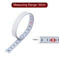thumbnail image 2 of 2 Pack Self Adhesive Tape Measure 50cm Metric Middle to Both Sides Reading Measuring Tape Steel Sticky Ruler, White, 2 of 5