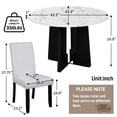 thumbnail image 3 of 5-Piece Round Dining Table Set for 4, 43-Inch Modern Kitchen Table with 4 Upholstered Chairs, Solid Wood & MDF Dining Room Furniture Set, 3 of 9